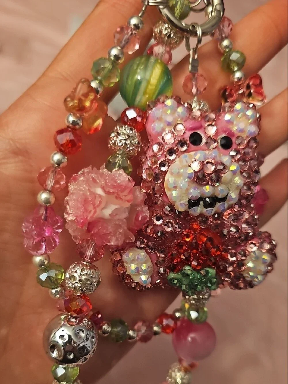 Pink Bling Lotso Toy Story Purse Charm